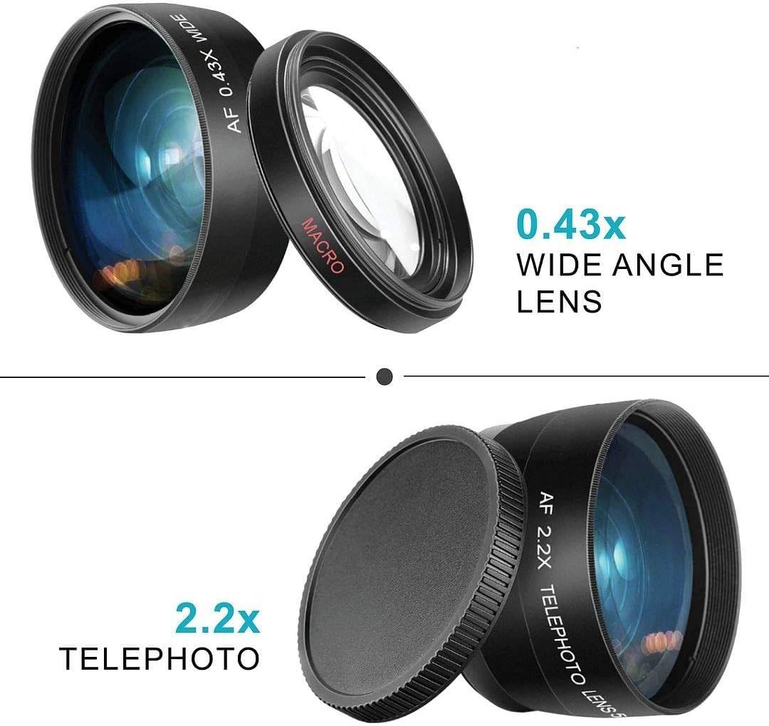 Amazon.com : HI-DEF 2-PC PRO TELEPHOTO & Wide Angle Lens Set for